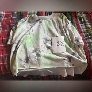 Distressed Pajama Crop top